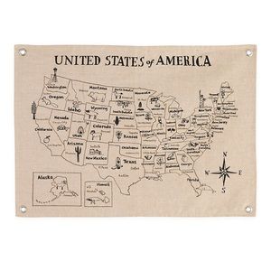 Crate&Barrel Crate&Kids Canvas United States Map